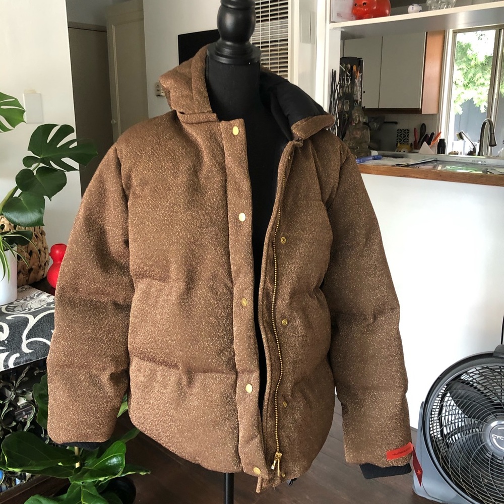 Scotch and soda metallic puffer jacket